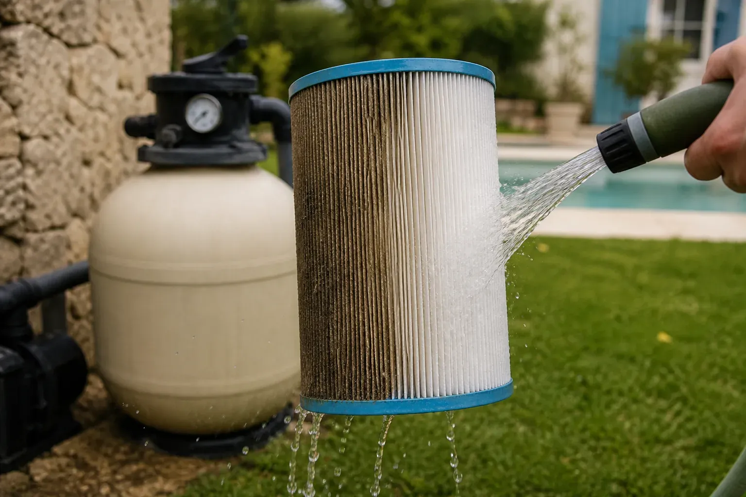 Filtre à sable ou à cartouche : nettoyage, contre-lavage et remplacement