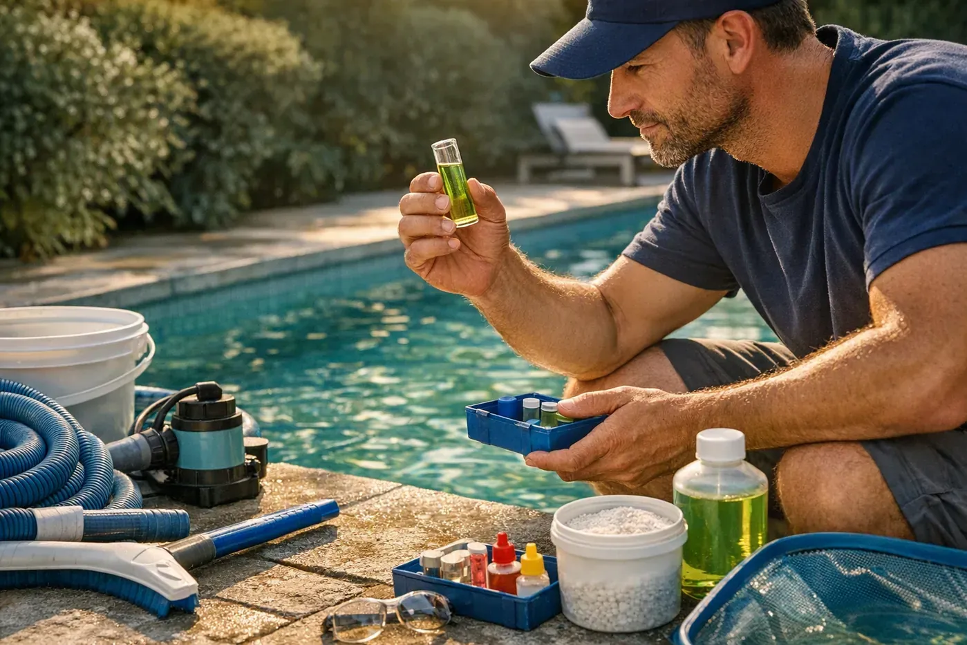 Eau verte de piscine : pourquoi le chlore ne suffit pas toujours à la rattraper