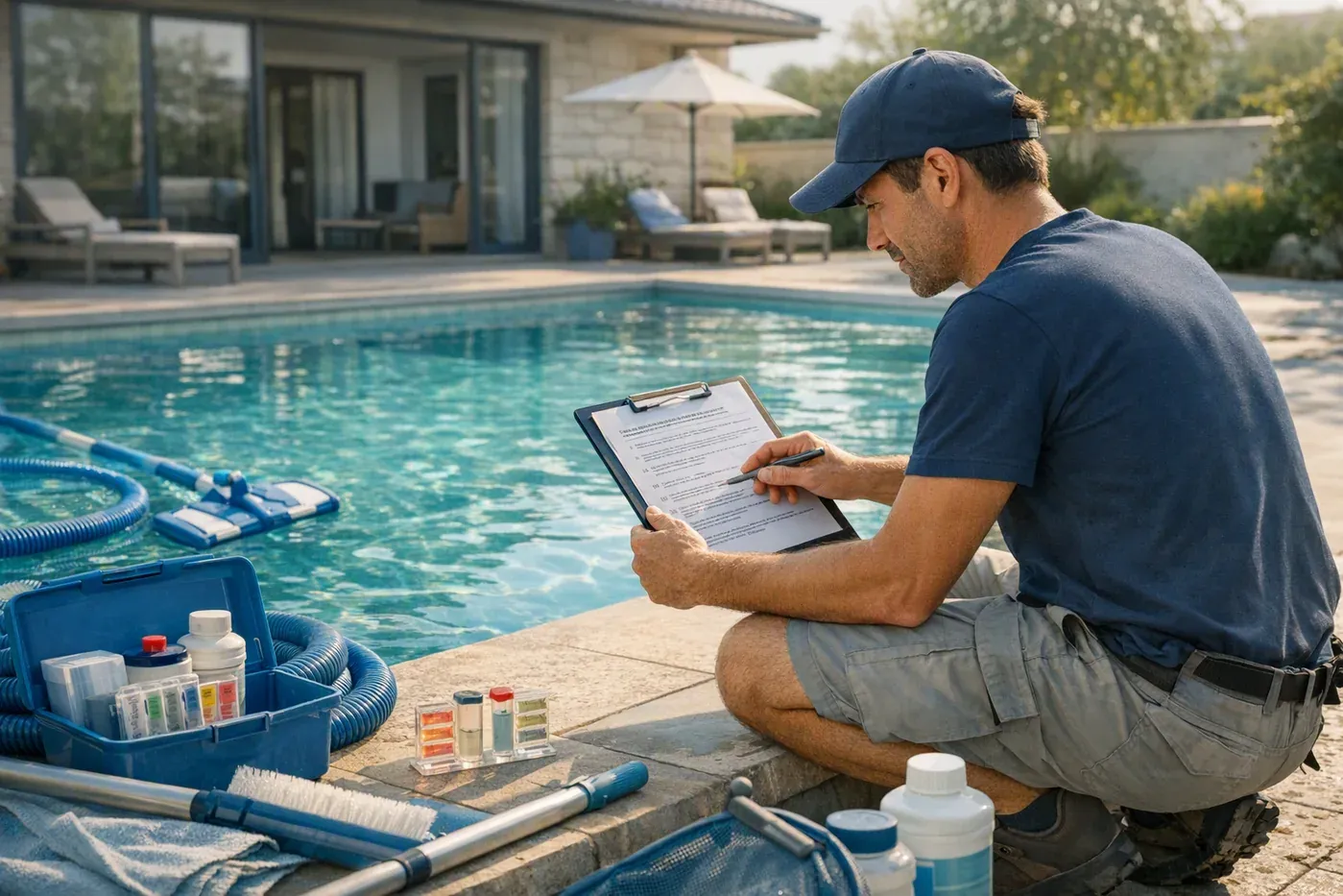 Modèle de contrat d’entretien de piscine : les 14 clauses qui évitent les litiges